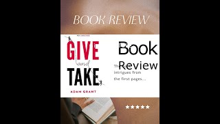 Title quotGive and Take Why Helping others Drive our Success  Book 📚 review [upl. by Maren]