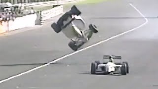 Christian Fittpaldi Big Crash 1993 F1 Italian GP [upl. by Ataeb739]