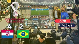 CROATIA V BRAZIL PENALTY SHOOTOUT REACTION  CROATIA 42 BRAZIL REACTION [upl. by Nevs]