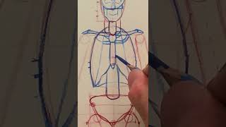 Drawing the Rib Cage positioning the Ribs figuredrawing drawing anatomy [upl. by Tolkan]