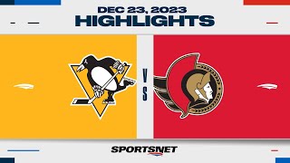 NHL Highlights  Penguins vs Senators  December 23 2023 [upl. by Anaibaf]