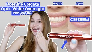 I Tried the Colgate Optic White Overnight Teeth Whitening Pen Review  Results  Take My Money [upl. by Legna]