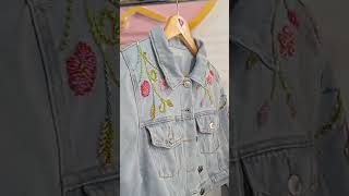 Camperas de jeans bordadas embroidery bordadoamano handmade bordadofacil [upl. by Cary124]