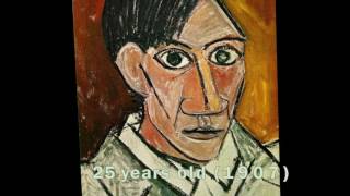 Pablo Picasso’s Self Portrait Evolution From Age 15 To Age 90 [upl. by Llerrehc110]