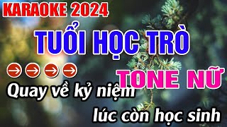 Tuổi Học Trò Karaoke Tone Nữ Karaoke Đăng Khôi  Beat Mới [upl. by Mullins]