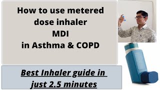 How to correctly use InhalerHow to use metered Dose Inhaler MDI Demonstration asthma inhaler [upl. by Eustache]