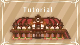 Minecraft  How To Build a Cute Big Warehouse  Storage House  Tutorial  1st floor only [upl. by Elleivap720]