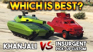 GTA 5 ONLINE  KHANJALI VS INSURGENT PICK UP CUSTOM WHICH IS BEST [upl. by Eanat833]