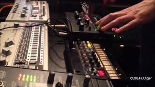 Roland TR606 and TB303 VS Korg Monotribe and Volca Beats [upl. by Neleh]