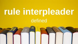 Rule Interpleader  Explained Simply Civil Procedure [upl. by Rialcnis894]