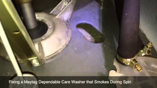 Fixing a Maytag Dependable Care TopLoad Washer that Smokes During SpinPump Out [upl. by Leeann699]