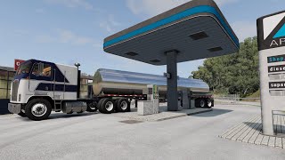 Diesel Delivery Giant Truck Hauls Massive Tanker  BeamNG drive  GPGame [upl. by Aissat267]