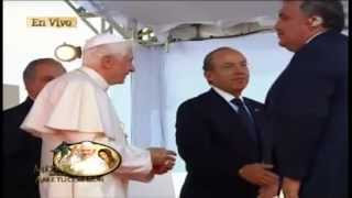 Acosta Naranjo Deja Con La Mano Extendida A Felipe Calderon En Visita Del Papa Benedicto XVI [upl. by Menides685]