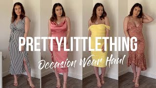 PRETTY LITTLE THING  OCCASION WEAR WEDDING GUEST OUTFIT IDEAS TRY ON HAUL  FABIENNE PELAUD  AD [upl. by Aiceled]