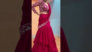 Frill saree dreamyboutique boutique rufflesaree organzasaree readytowear engagementlook [upl. by Zeus]