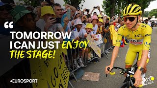 Tour de France 2024 Tadej Pogacar REACTS after STUNNING Stage 19 🇫🇷 [upl. by Asp246]