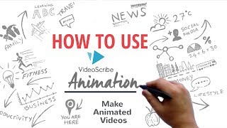 How to use video scribe  make animated videos on pc  animation video maker [upl. by Aciria]