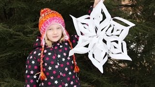 Make a Giant 3D Snowflake  Super Simple Kids Craft [upl. by Allesig550]