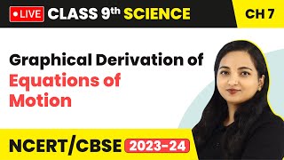 Graphical Derivation of Equations of Motion  Class 9 Science Chapter 7 LIVE 202324 [upl. by Eitsyrk865]