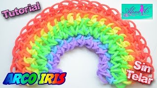 ♥ Tutorial Arcoiris de gomitas sin telar ♥ [upl. by Chane]