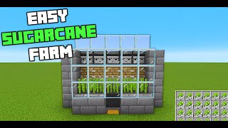 Minecraft Easiest Automatic Sugarcane Farm 120 [upl. by Euginom651]