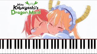 Miss Kobayashis Dragon Maid  Opening 1 Piano Cover [upl. by Tremml]