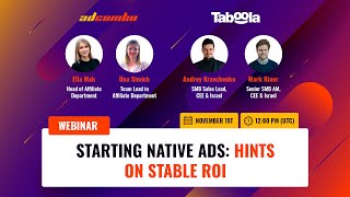 AdCombo amp Taboola webinar Starting Native Ads Hints on Stable ROI [upl. by Lebasy]