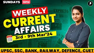 Weekly Current Affairs 2024  March 2024 Week 2  Parcham Classes Current Affairs Parcham [upl. by Rawdon527]