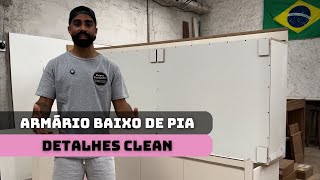 ARMÁRIO BAIXO DE PIA  DETALHES CLEAN [upl. by Erdne737]