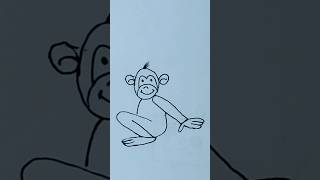 Monkey drawing artneducation drawing siyaaarteducation art artandcraft [upl. by Verbenia]