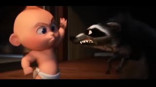 The Incredibles 2  Jack Jack vs Raccoon Fight [upl. by Sammie]