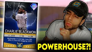 99 CHARLIE BLACKMON hits TWO BIG HOMERS in his debut  MLB the Show 21 [upl. by Aicilf]