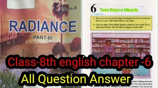 class 8 english chapter 6 question answer bihar board  tess buysa a miracle question answer [upl. by Bertsche909]