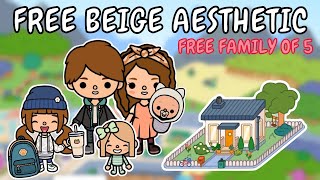 ✨ Free ✨ Beige Aesthetic Inspired🪴🍼 Toca Boca Free House Ideas 😍 TOCA GIRLZ [upl. by Ilojne297]