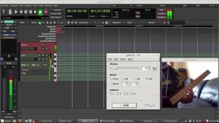 You Rock Guitar as a midi controller to play in Ardour [upl. by Ruhtracam783]