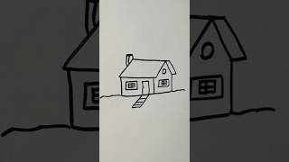 House Drawing  How to Draw house for beginners for step by step  Colouring Drawing For Kids [upl. by Notliw]