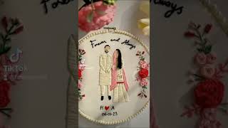 Hand made embroidery frame for gift to your beloved one [upl. by Rob9]