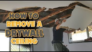 How to Remove a Drywall Ceiling Easy [upl. by Rudelson69]