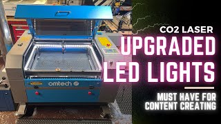 Install LED Lights on OMTech  Chinese Laser 2023 [upl. by Llehctim144]