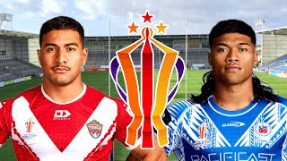 TONGA vs SAMOA Rugby League World Cup 2022 Quarter FINAL Live Commentary [upl. by Dlonra]