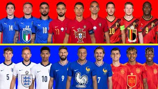 2020 Portugal Italy Belgium vs 2024 France Spain England  Ronaldo Mbappe Yamal Bellingham [upl. by Ardnikat788]