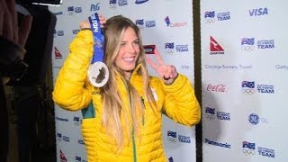 Australian boarder Bright happy with Sochi silver [upl. by Accebber503]