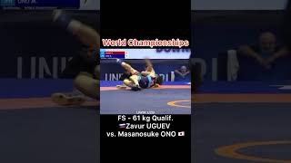 World Championships 2024 FS  61 kg Qualif Zavur UGUEV vs Masanosuke ONO [upl. by Batty]