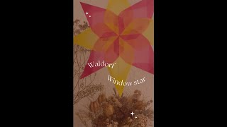 Waldorf Window Star＊ドイツのクリスマス＊トランスパレントペーパーの窓飾り＊シュタイナー＊簡単＊折り方 [upl. by Joost]