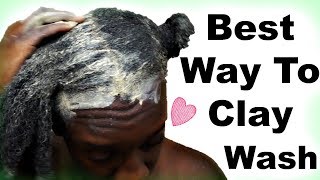 Bentonite Clay Natural Hair WASH DAY Routine  Does Bentonite Clay Clarify Natural Hair [upl. by Atekan]