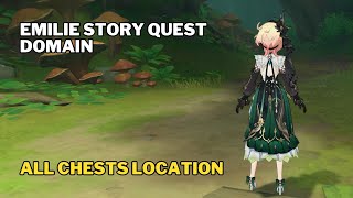 Emilie Story Quest Domain  All Chests Location  Genshin Impact 48 [upl. by Marsland]