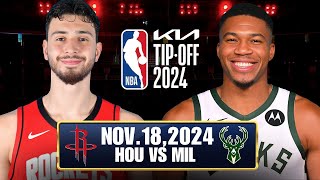 Houston Rockets Vs Milwaukee Bucks Live PlayByPlayCommentary  Rockets Bucks [upl. by Vanessa]