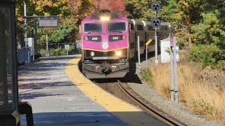 Commuter rail train entering Middleborough Lakeville [upl. by Debora]