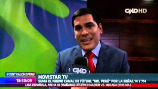 Central CMD Gol Perú se convertirá en el quinto canal exclusivo de Movistar TV [upl. by Lerraf597]