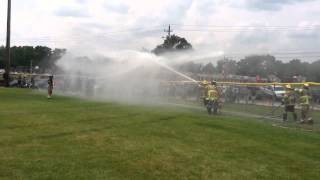 Troy Fire Department vs Clawson Fire Department water battle [upl. by Adeirf479]